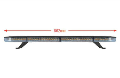 Led Clear Lens Slimline Amber Flashing Recovery Strobe Light Bar 4 Bolt Fixing 862mm Lightbar Roof Bar LA-B862 - Mid-Ulster Rotating Electrics Ltd