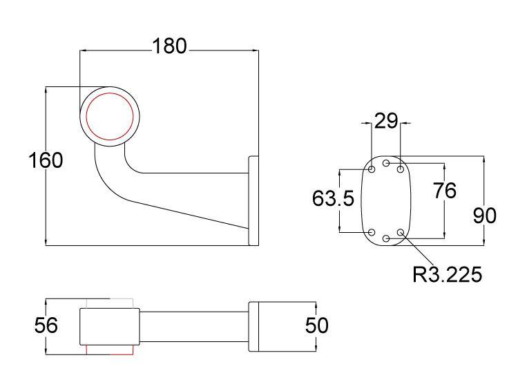 Outline Marker Lamp - 1 Pair WAS 10-30V LED | Rotating Electrics