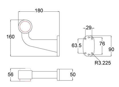 Outline Marker Lamp - 1 Pair WAS 10-30V LED | Rotating Electrics