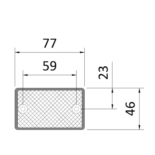 2 x Rear Red Reflector Screw Or Stick On Trailer Truck Horsebox Tractor Rectangle Maypole MP8722SSBx2