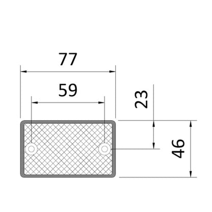 2 x Rear Red Reflector Screw Or Stick On Trailer Truck Horsebox Tractor Rectangle Maypole MP8722SSBx2