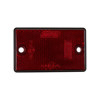 2 x Rear Red Reflector Screw Or Stick On Trailer Truck Horsebox Tractor Rectangle Maypole MP8722SSBx2