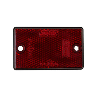 4 x Rear Red Reflector Screw Or Stick On Trailer Truck Horsebox Tractor Rectangle Maypole MP8722SSBx4