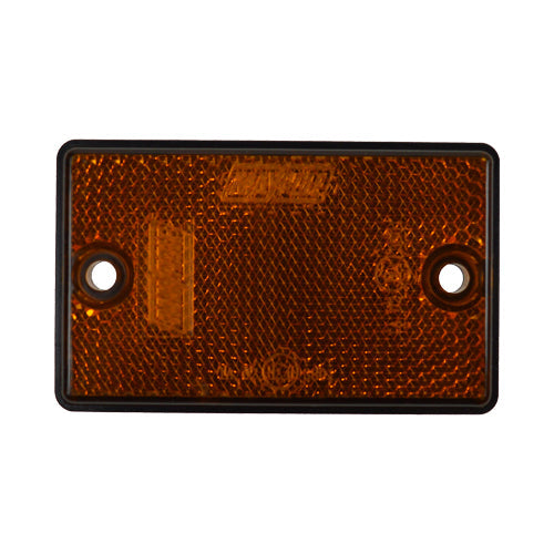 4 x Side Amber Reflector Screw Or Stick On Trailer Truck Horsebox Tractor Rectangle Maypole MP8723SSBx4