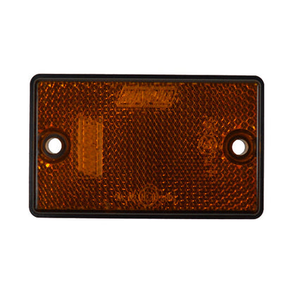 4 x Side Amber Reflector Screw Or Stick On Trailer Truck Horsebox Tractor Rectangle Maypole MP8723SSBx4