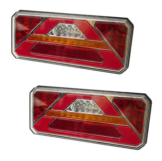 2 x Led Glo Multi Function Combination Lamps 12v 24v Tail Stop Light For Lorries & Trailers Maypole MP8835BL/BR - Mid-Ulster Rotating Electrics Ltd