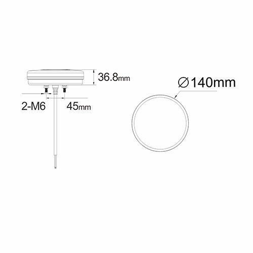 Led Hamburger Round Glo Combination Lamp Tail Stop Lamp For Lorries Trailers Maypole MP8847B - Mid-Ulster Rotating Electrics Ltd