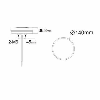 Led Hamburger Round Glo Combination Lamp Tail Stop Lamp For Lorries Trailers Maypole MP8847B - Mid-Ulster Rotating Electrics Ltd