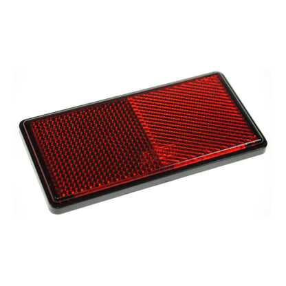 2 X Rear Red Stick On Reflector Trailer Horsebox Rectangle Maypole MP8857SSBx2