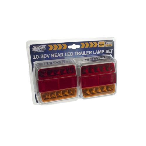 Pair Of 12/24V LED Rear Combination Lamps Dual Voltage Maypole Mp8906 - Mid-Ulster Rotating Electrics Ltd