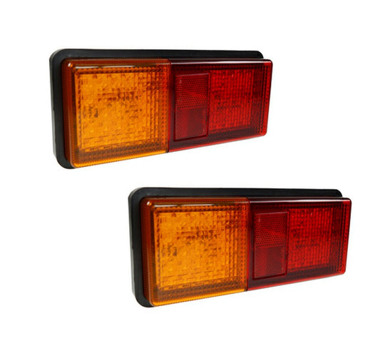 PAIR of RECTANGULAR MAYPOLE 10-30v REAR COMBINATION LIGHT STOP TAIL INDICATOR EPDM BASE TRAILER MP9640B