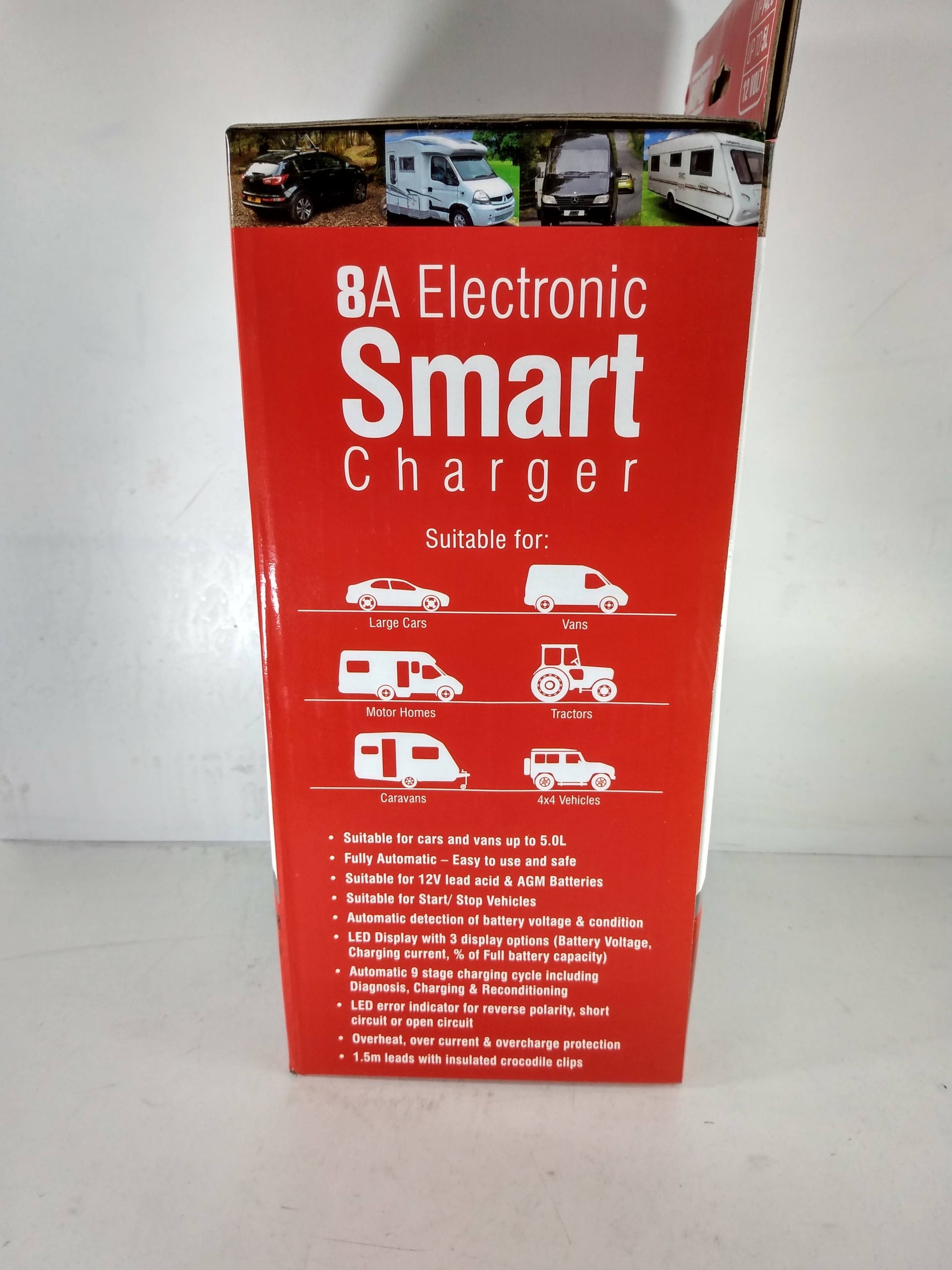 Genuine Maypole 8 Amp Electronic Smart Battery Charger 12 Volts Up to 5L Engines MP7428 - Mid-Ulster Rotating Electrics Ltd