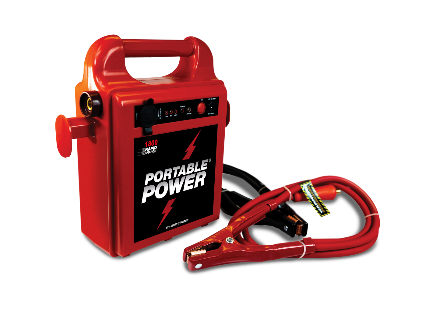 Portable Power Heavy Duty Rapid Charge 12v Battery Booster Jump Pack Single 1800RC 80Cm Leads