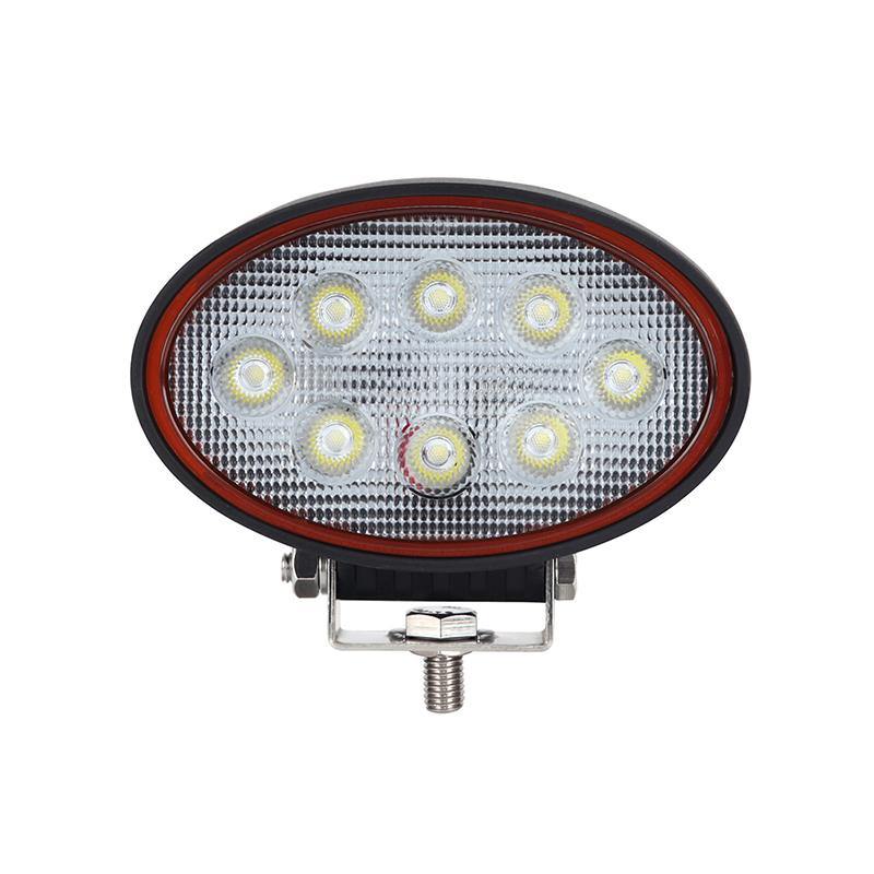 12v / 24V Led Autolamps Dual Voltage Oval Work Lamp Light 24w Red line Series RL14024BM - Mid-Ulster Rotating Electrics Ltd