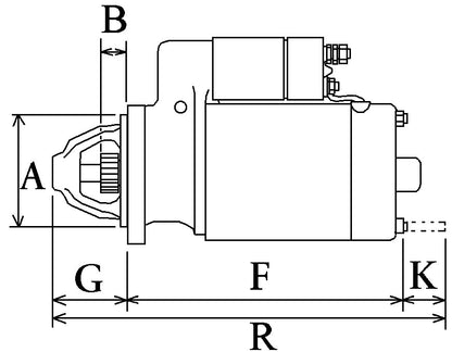 New 12v Starter Motor to Fit Ford Industrial Lorry Truck 110465 STR25009 - Mid-Ulster Rotating Electrics Ltd