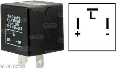 3 Pin Flasher Relay Indicators 12V Unit For Led Light Turn Signal Cargo 160949 - Mid-Ulster Rotating Electrics Ltd