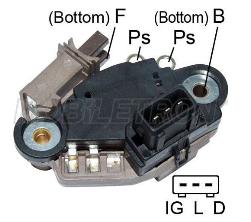 12V Alternator Voltage Regulator Bmw Rover With Brush Box 230944 Mob Vr-Pr3617H