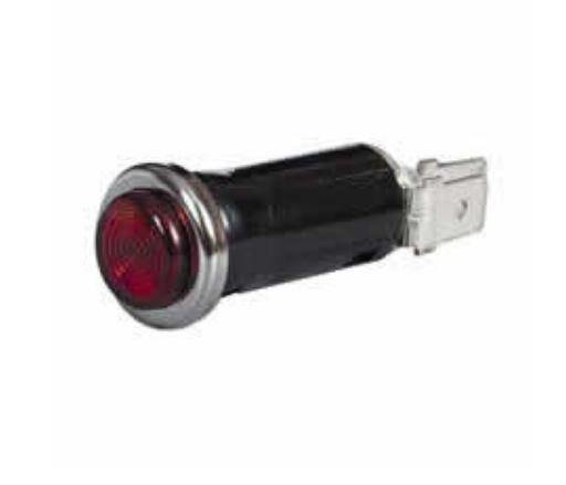 Red Warning Light with 12V 2W Ba7S Bulb for 13mm diameter hole Durite 0-609-05 - Mid-Ulster Rotating Electrics Ltd