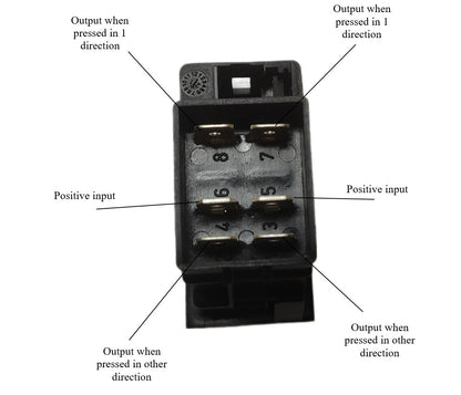 CARGO SWF TYPE RECTANGLE ROCKER SWITCH 12v 24v Flash + Off + Flash 181546