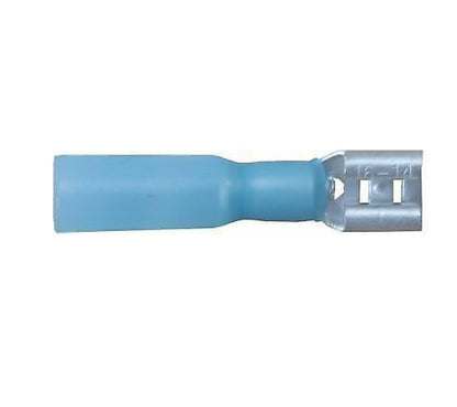 100 X 6.3mm Half Insulated Blue Female Spade Duraseal Type Terminals Mure HS5