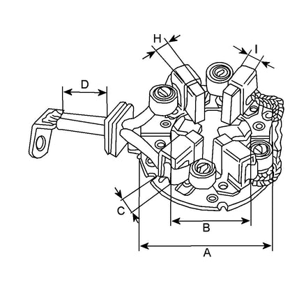 Starter Motor Brush Gear Vauxhall Honda Brushes & Springs Wood Auto EC45008