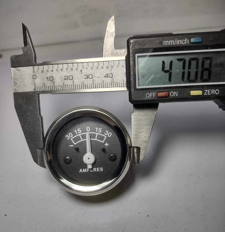 Metal Amp Meter Gauge 30-0-30 Battery Ammeter Vintage Massey Tractor 12V QTP36047
