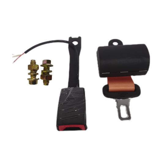 High Visibility Orange Retractable Seat belt Kit for Wiring Green Beacons & Buzzers 3 Point Connection Universal LG4005