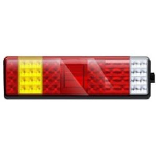 2 x RECTANGULAR 24v TRUCK TRAILER LED REAR LAMPS  WITH STOP TAIL INDICATOR FOG REVERSE LIGHTS LED GLOBAL LG553 & LG552 - Mid-Ulster Rotating Electrics Ltd