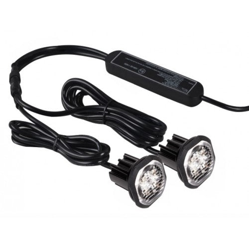 1 Set of Led Hideaway Amber Strobe Lights 12v 24v 26 Flash Patterns IP67 LED GLOBAL LG768