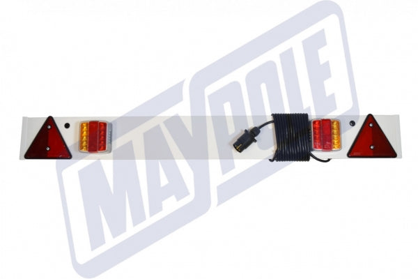 Maypole Trailer Lighting Board With 12/24v  Multi Function Led Lights STOP/TAIL/IND/NPL 1.3m Long With 6M Cable MP274PLED - Mid-Ulster Rotating Electrics Ltd