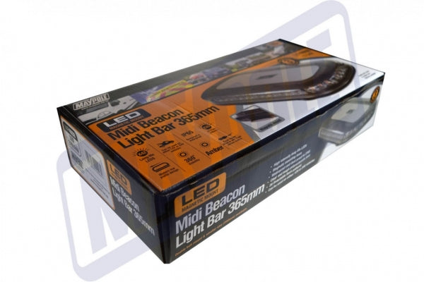 Genuine Maypole LED Slim Line Amber Strobe Flashing Recovery Mini Master Magnetic Roof bar Lightbar MP4098 - Mid-Ulster Rotating Electrics Ltd
