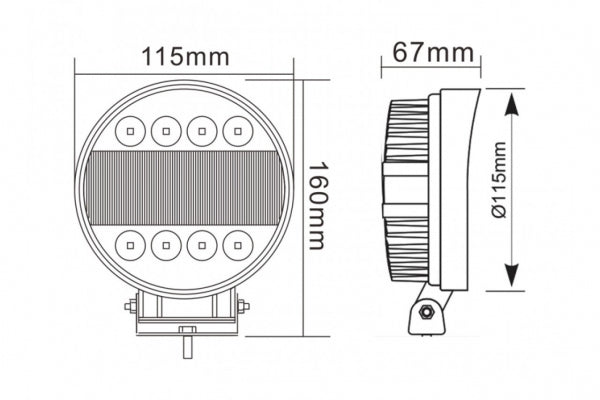 MAYPOLE Magnetic 10-24V 30W LED WORK LAMP WORK LIGHT WATERPROOF 6000K MP5075 - Mid-Ulster Rotating Electrics Ltd