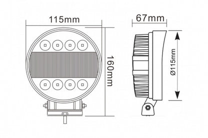 MAYPOLE Magnetic 10-24V 30W LED WORK LAMP WORK LIGHT WATERPROOF 6000K MP5075 - Mid-Ulster Rotating Electrics Ltd