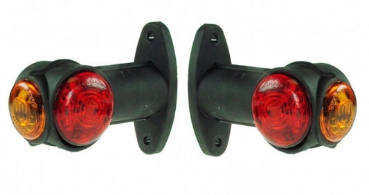 MAYPOLE PAIR OF 10-30V 45° LED STRAIGHT RED/WHITE/AMBER RUBBER STALK MARKER SUITABLE FOR TRAILERS CARAVANS - MP7726B*2 - Mid-Ulster Rotating Electrics Ltd