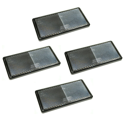 4 X Front Clear Stick On Reflector Trailer Horsebox Rectangle Maypole MP8856SSBx4