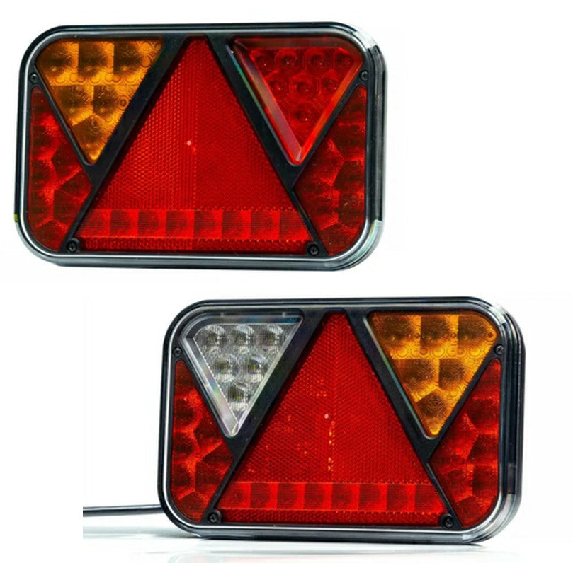 2 x Led 12v Combination Multi Function Lamps Tail Stop Light For HorseBox & Trailers Maypole MP864BL/BR