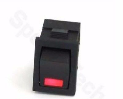 On Off Rocker Switch 12V Red Led Rectangle Square Robinson K704 - Mid-Ulster Rotating Electrics Ltd