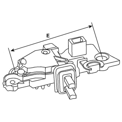 12V Alternator Regulator Genuine O.E Bosch Fits Mercedes Vito Lin Type 333345 - Mid-Ulster Rotating Electrics Ltd