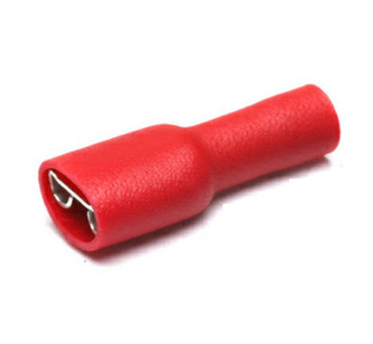 50 X 6.3Mm Insulated Red Female Spade Terminals Crimp Ctie Uk T1Pofti63508
