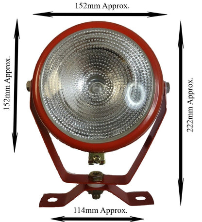 Red Tractor Plough Light With Switch & Handle Would Suit Massey 12V QTP886998
