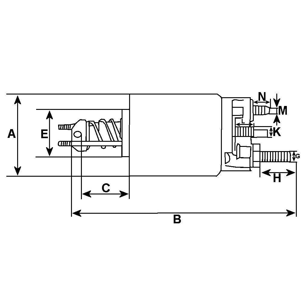 Starter Solenoid Valeo D7E1 D7E39 Renualt Clio M8 3 12V Terminal Wood Snd12611 - Mid-Ulster Rotating Electrics Ltd