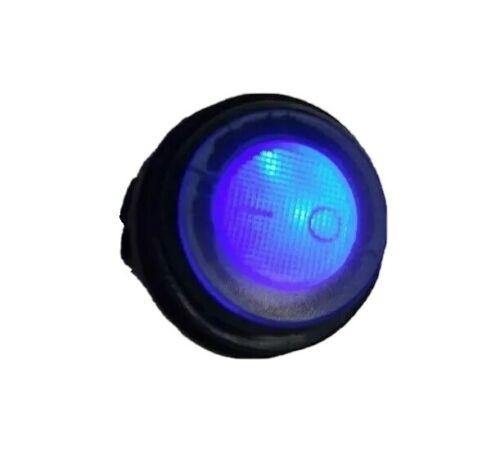On / Off Rocker Switch Blue Round Waterproof 12V Illuminated Mure Sw.Wtr.1Blue - Mid-Ulster Rotating Electrics Ltd