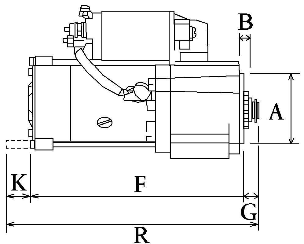 2.2KW 12v Forklift Starter Motor Fits Clark, Hyster, Hyundai, Yanmar Hc-Cargo 112676 - Mid-Ulster Rotating Electrics Ltd