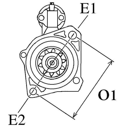 2.2KW 12v Forklift Starter Motor Fits Clark, Hyster, Hyundai, Yanmar Hc-Cargo 112676 - Mid-Ulster Rotating Electrics Ltd