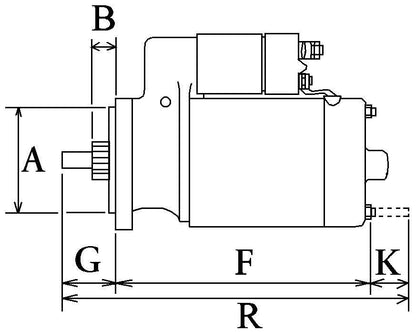 12v Starter Motor 15 Teeth 2Kw Fits Porsche, Vw, Audi Etc. Hc-Cargo 116000 - Mid-Ulster Rotating Electrics Ltd