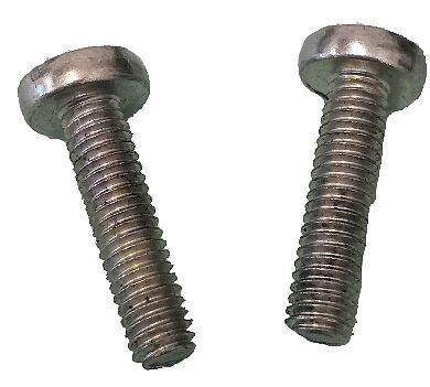 2 screws on a white background