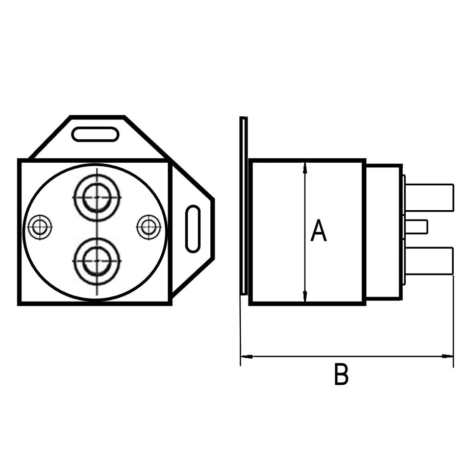 Universal Solenoid 80A 5" Studs 4 Terminal Lawn Mower Cargo 234072